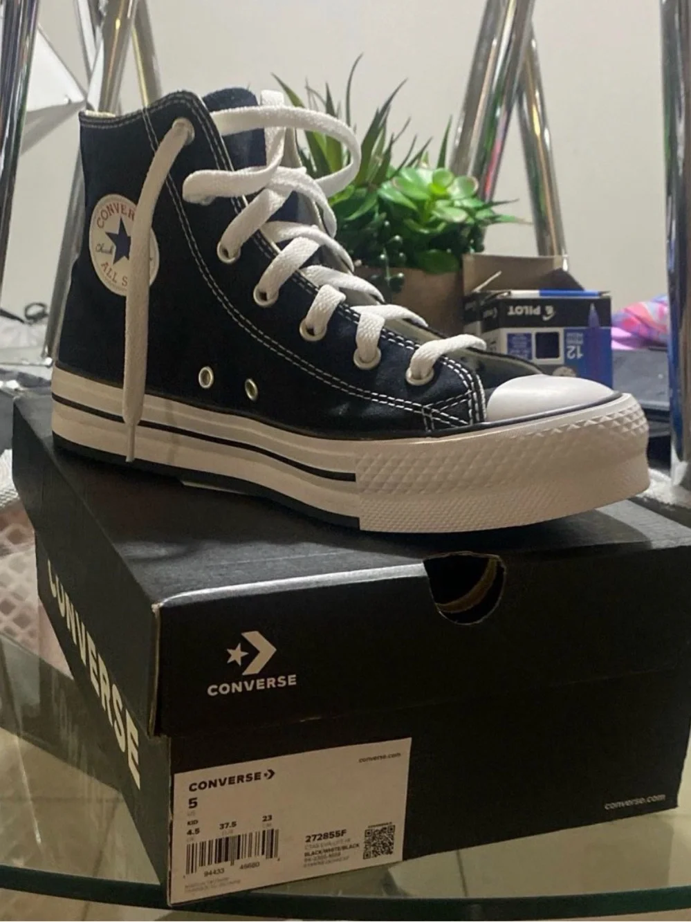 Converse Kids Black & White Chuck Taylor High Top Sneakers